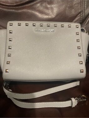 Michael Kors Blue Studded Crossbody Bag